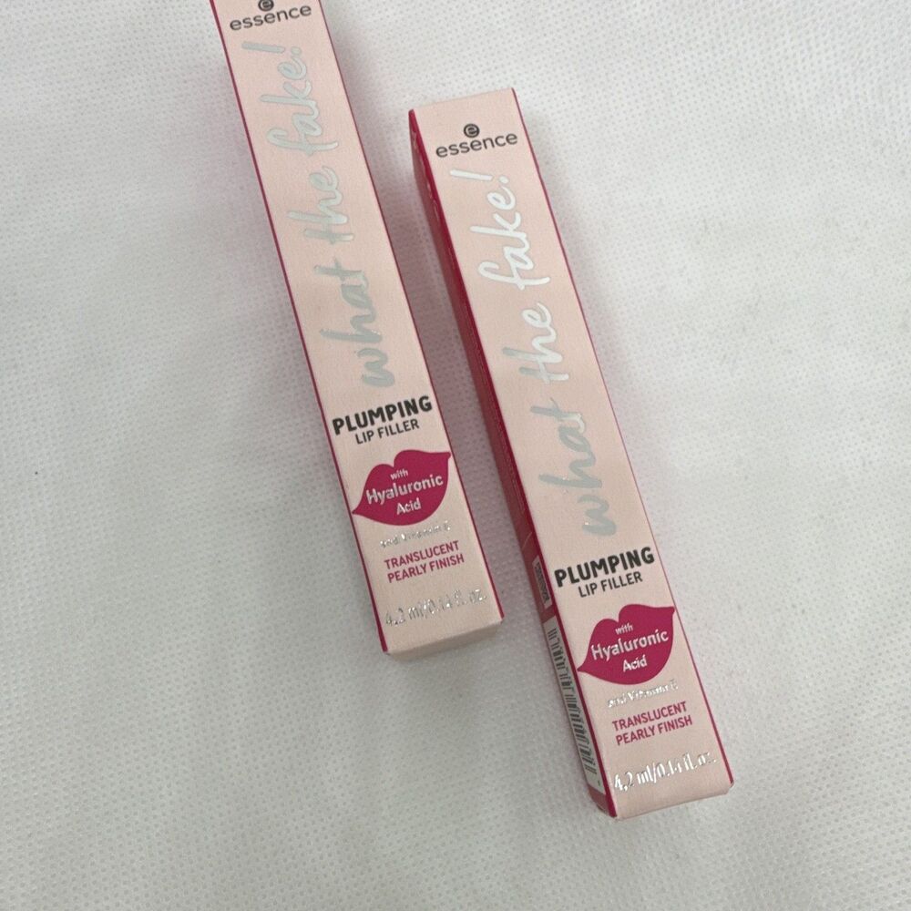essence what the fake!Plumping Lip Filler Gloss Hyaluronic Translucent 4.2ml 2pk